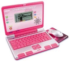 Pink apple laptop